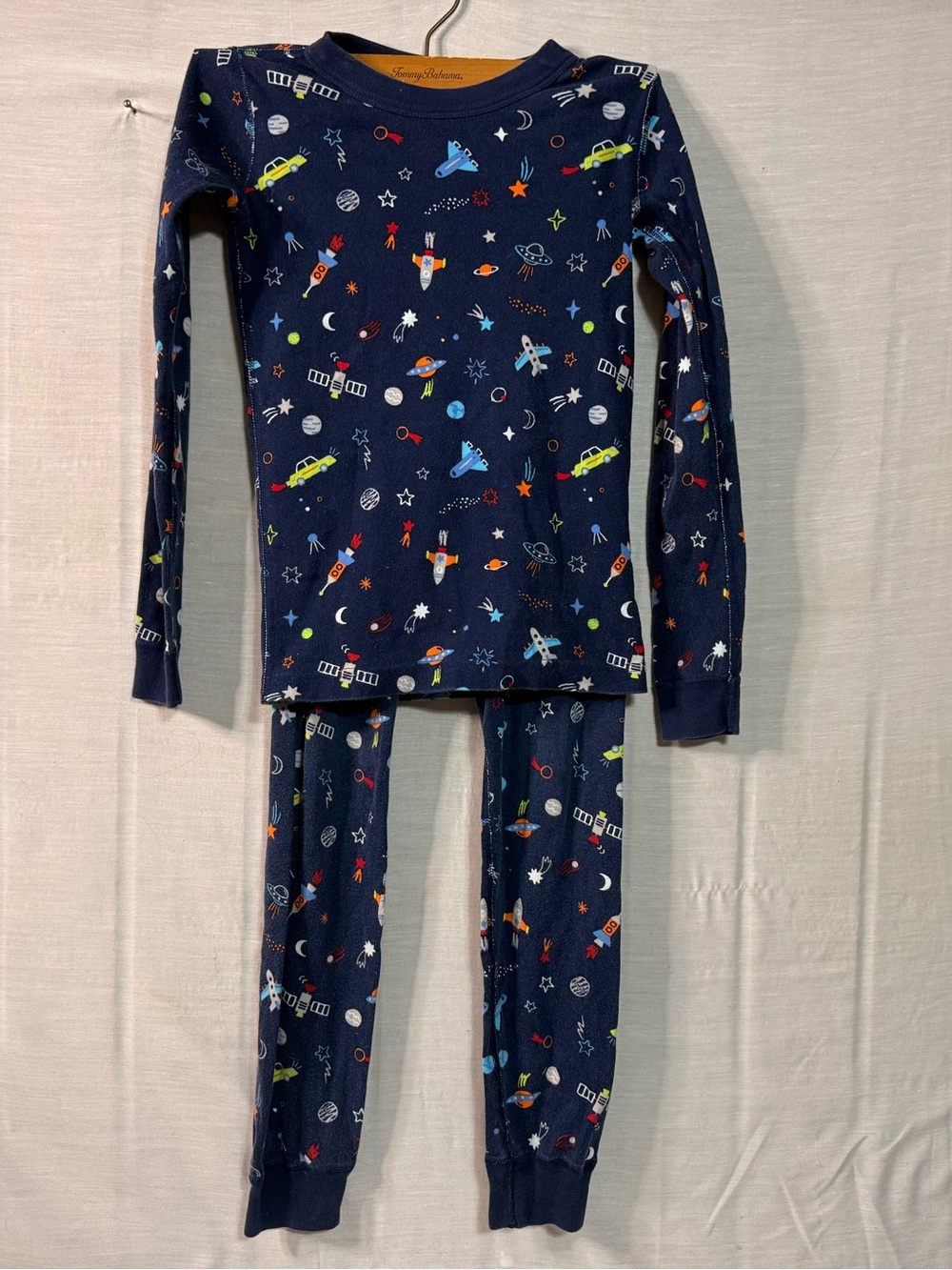 Moon and Back Hanna Andersson Space Pajama Set Size 10 Organic Cotton